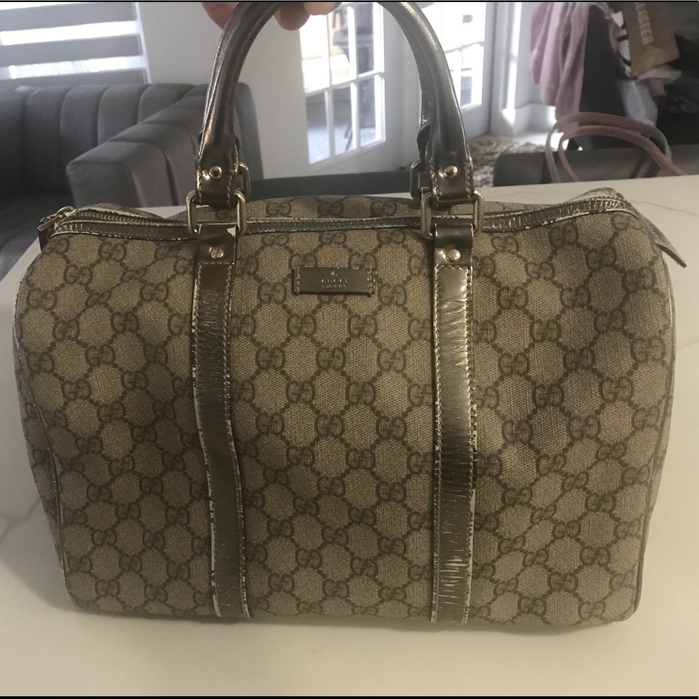 Authentic Gucci Boston Monogram GG Bag